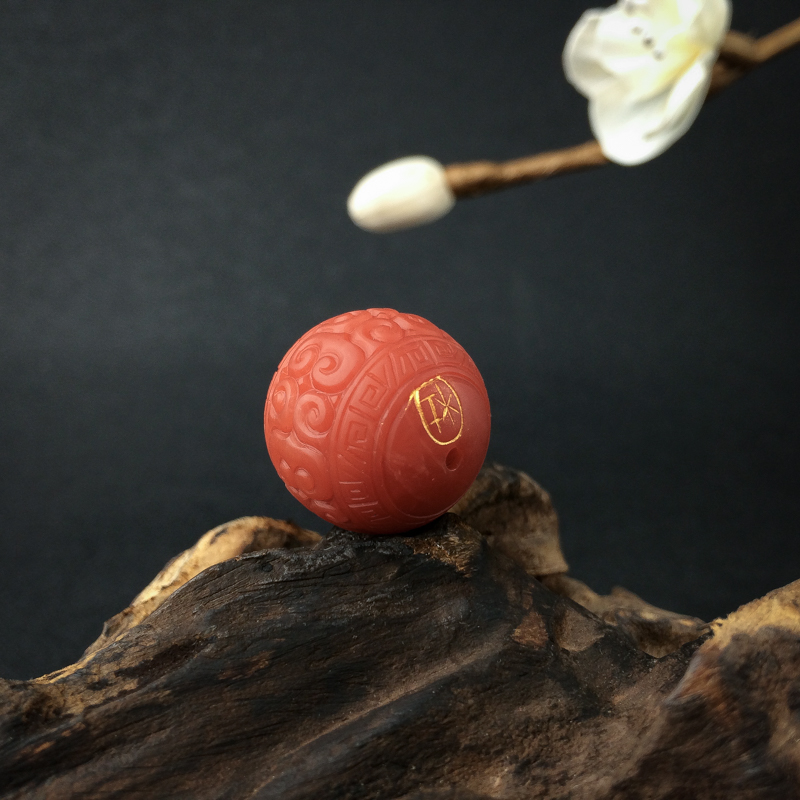 保山南红回纹珠 - 红掌柜