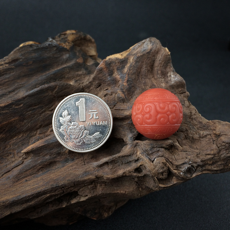 天然南红回纹珠 - 红掌柜