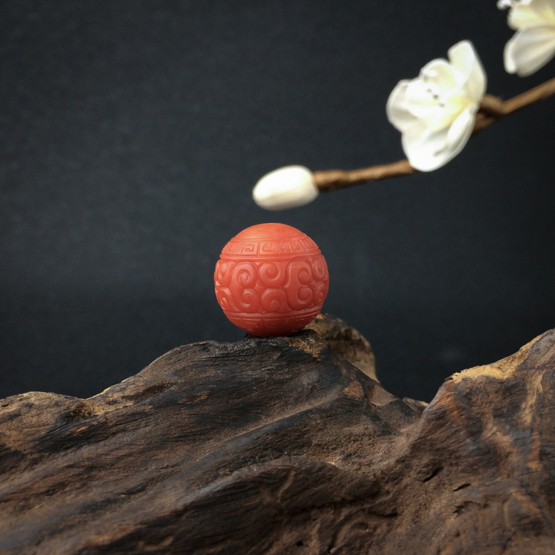 柿子红南红回纹珠 - 红掌柜