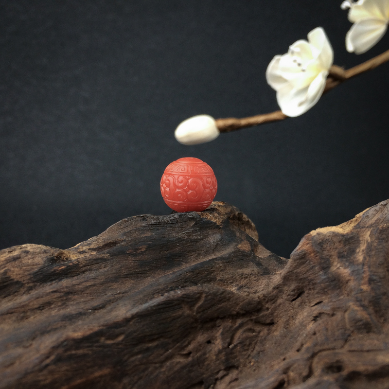 柿子红南红回纹珠 - 红掌柜