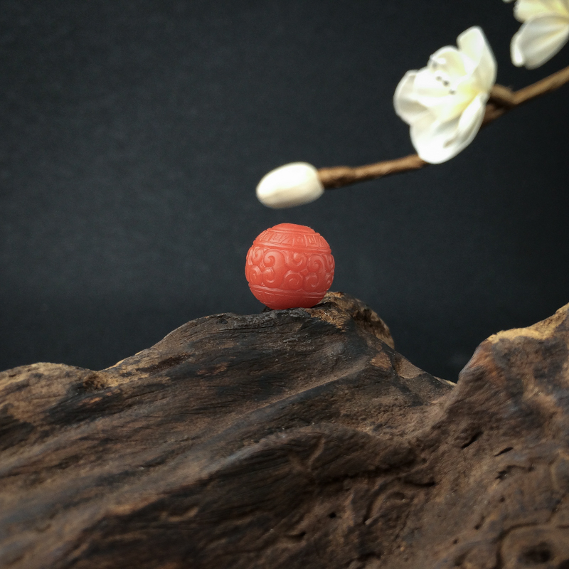 南红回纹珠 - 红掌柜