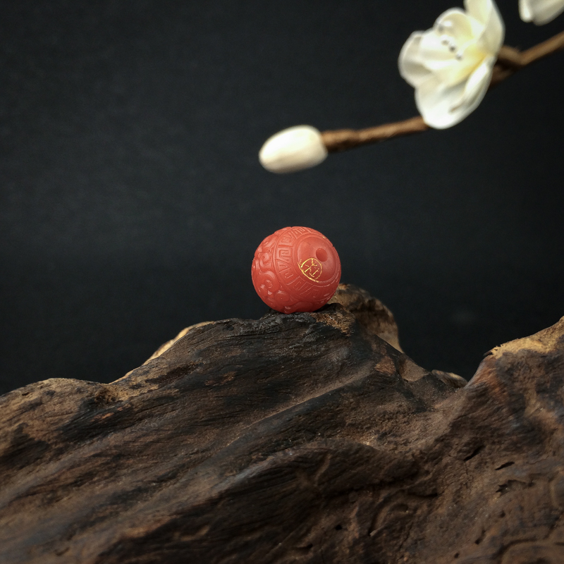 保山南红回纹珠 - 红掌柜