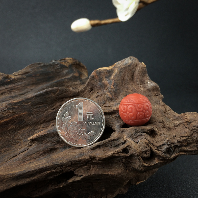 天然南红回纹珠 - 红掌柜