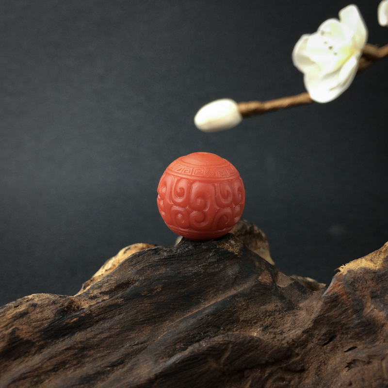 南红回纹珠 - 红掌柜