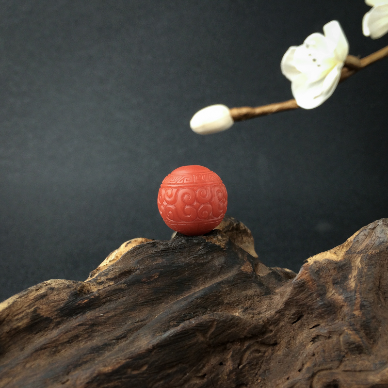 南红回纹珠 - 红掌柜