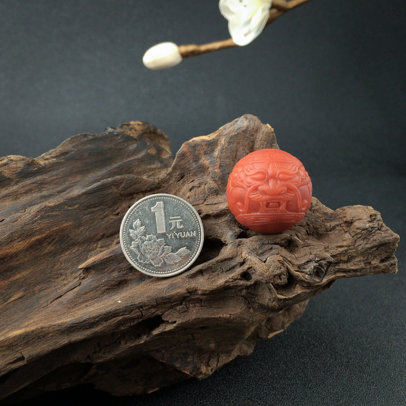 柿子红南红龙头珠 - 红掌柜