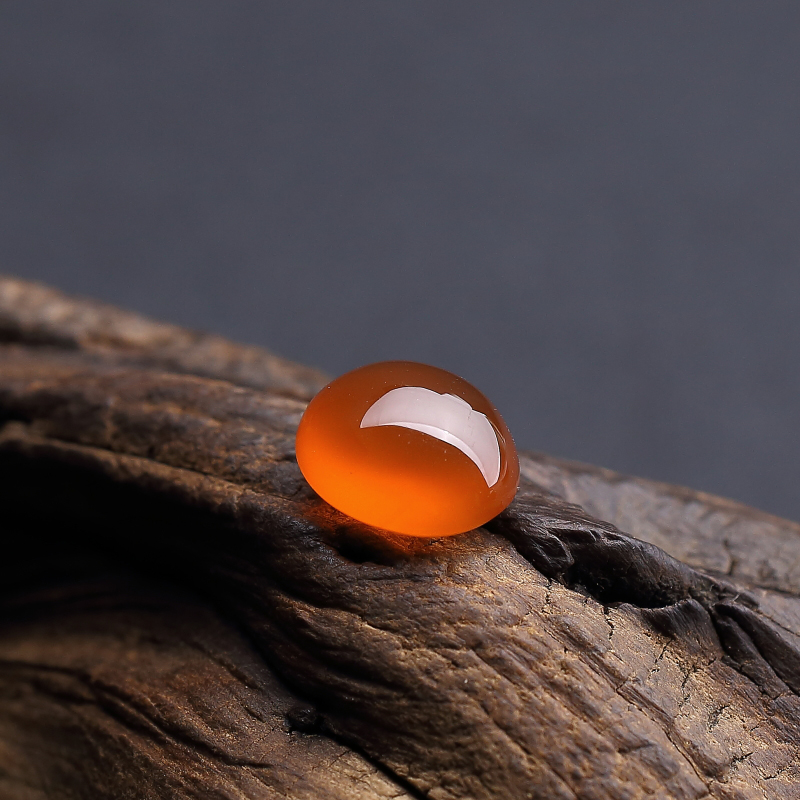 柿子红南红戒面-红掌柜