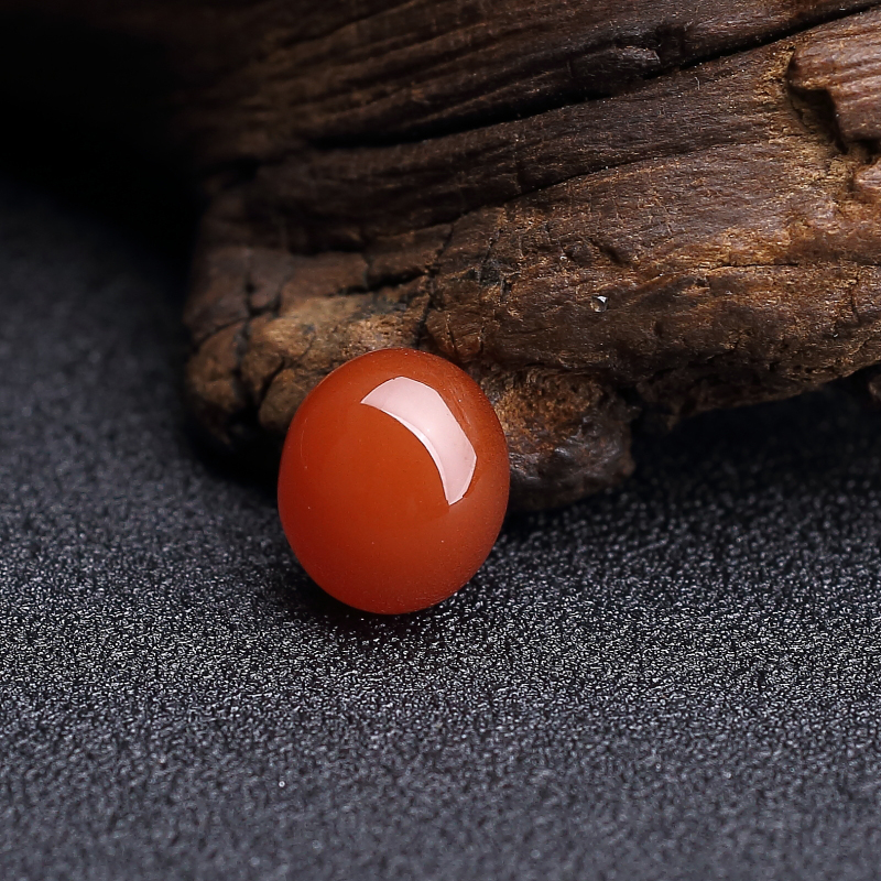 波罗的海柿子红南红戒面-红掌柜