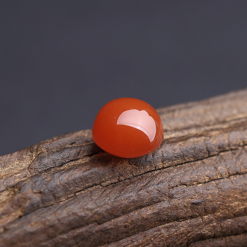 柿子红南红戒面-红掌柜