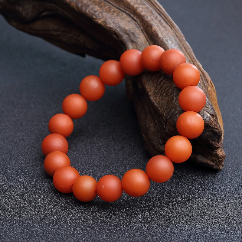 柿子红南红手串-红掌柜