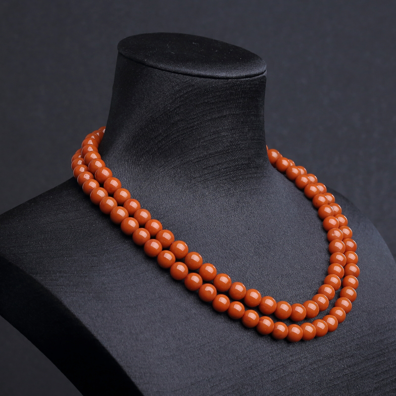 柿子红南红佛珠-红掌柜