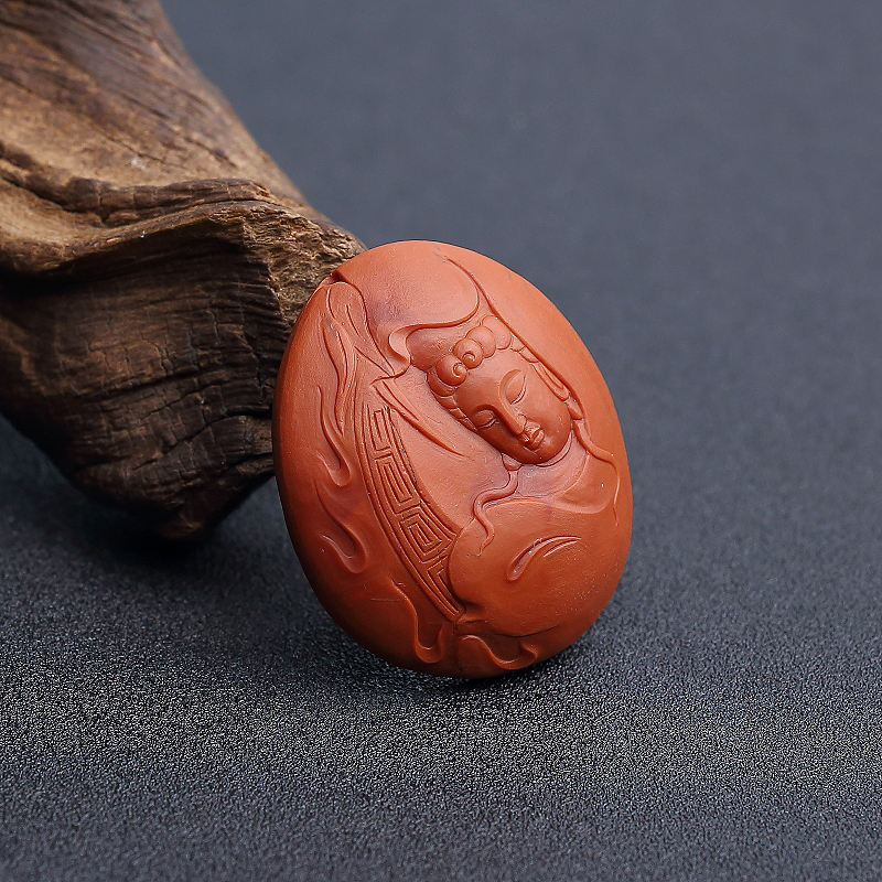 南红观音吊坠-红掌柜