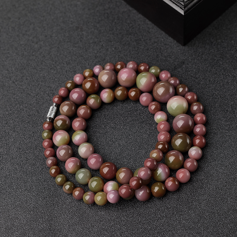 天然盐源玛瑙塔链-红掌柜