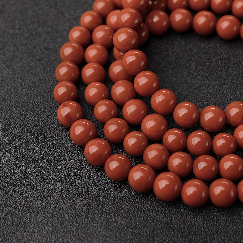 天然四川柿子红南红项链-红掌柜