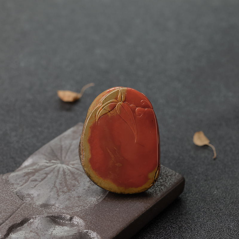 南红花开富贵吊坠-红掌柜