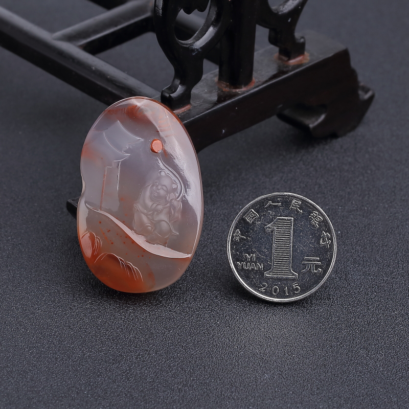 川料冰飘南红吊坠-红掌柜