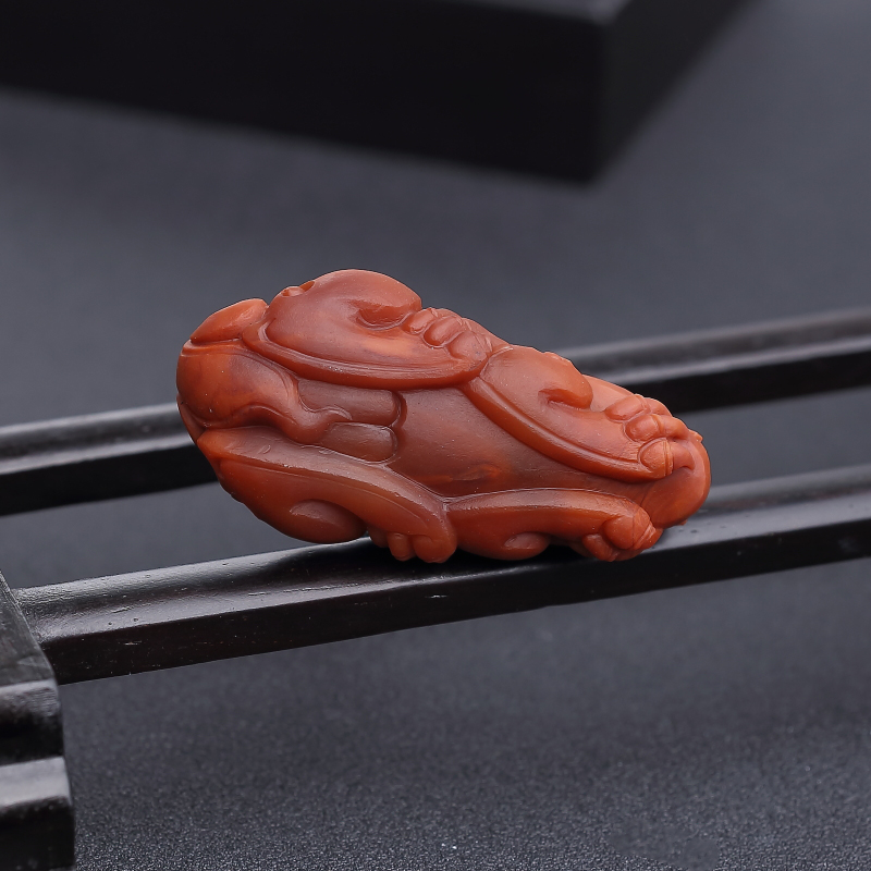 川料天然南红貔貅吊坠-红掌柜