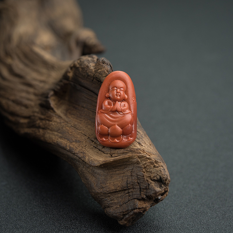柿子红南红宝宝佛吊坠-红掌柜