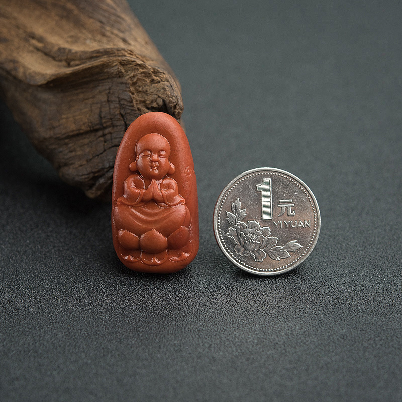 柿子红南红吊坠-红掌柜