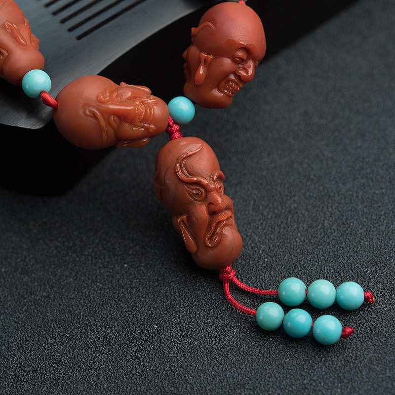 保山南红罗汉头手串-红掌柜