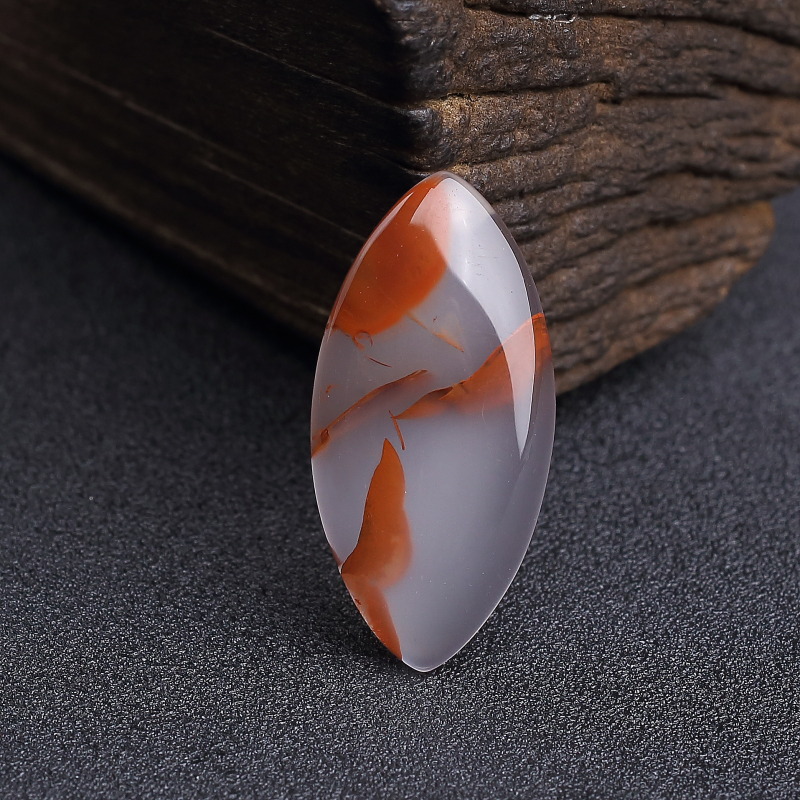 冰飘南红戒面-红掌柜