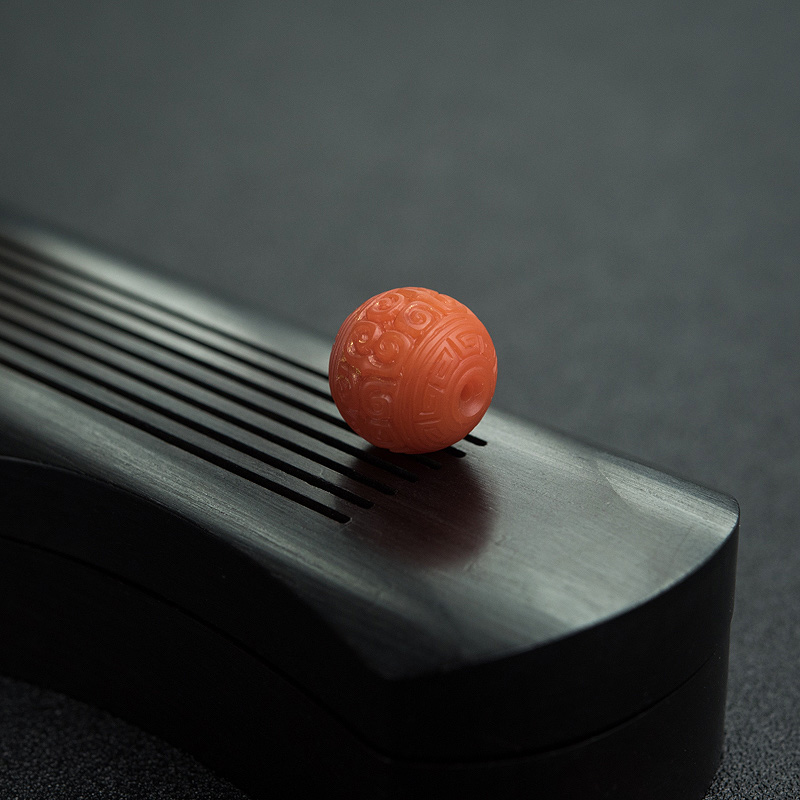 柿子红南红回纹珠-红掌柜