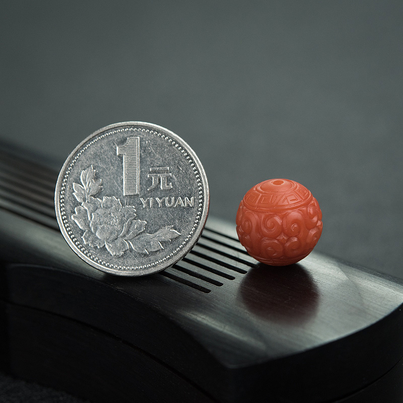 天然南红回纹珠-红掌柜