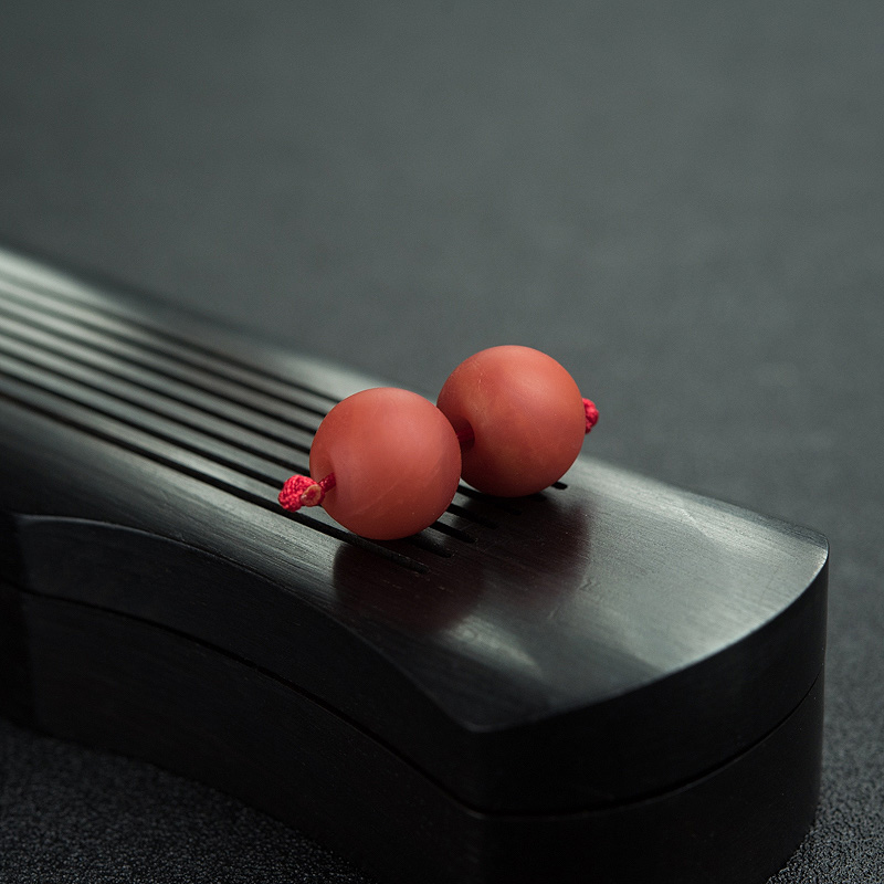 天然柿子红南红苹果珠-红掌柜