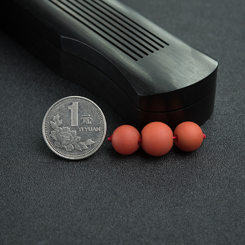 天然南红苹果珠-红掌柜