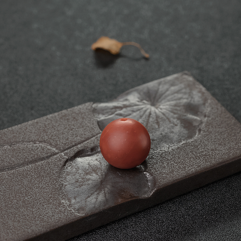 19.5mm柿子红南红圆珠-红掌柜