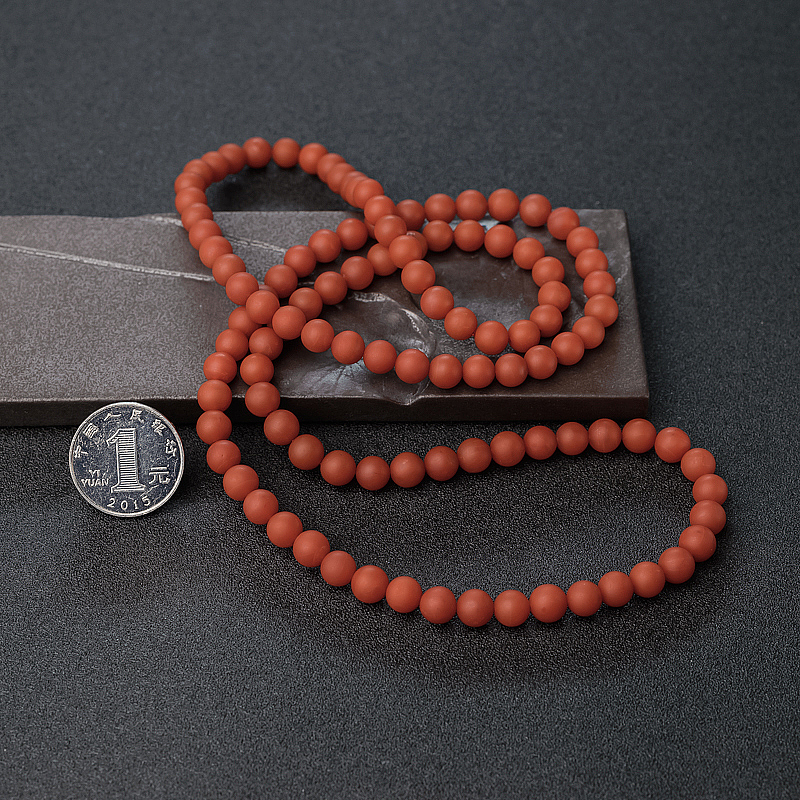 保山天然南红珠链-红掌柜