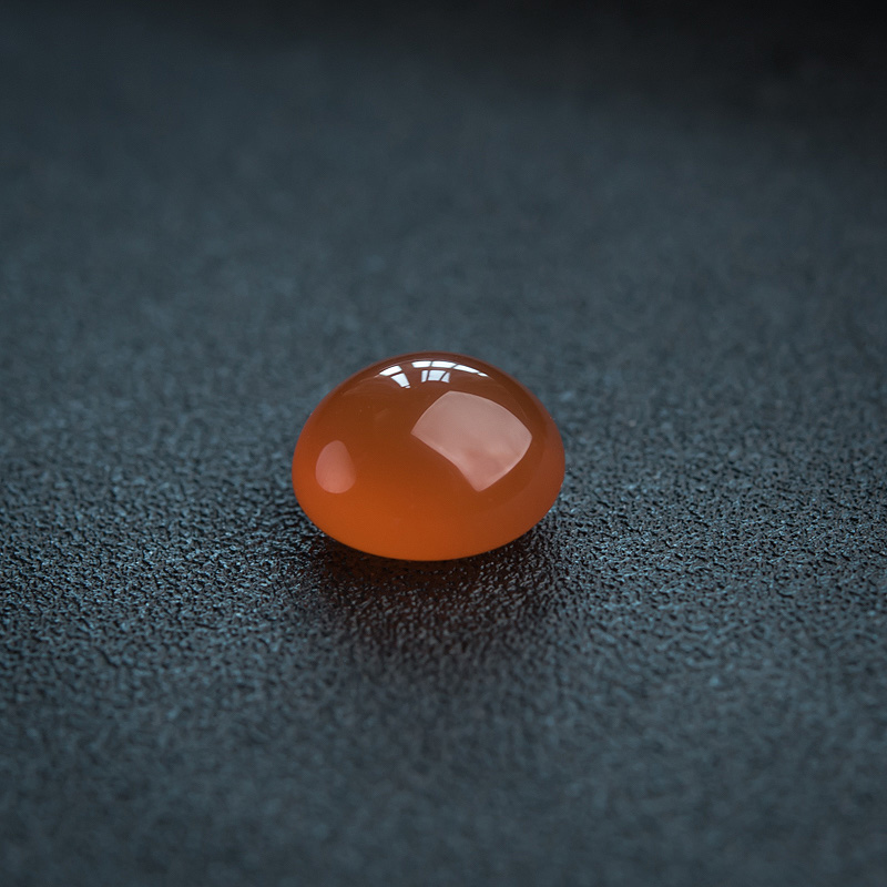 柿子红南红戒面-红掌柜