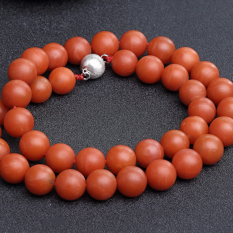 柿子红南红项链-红掌柜