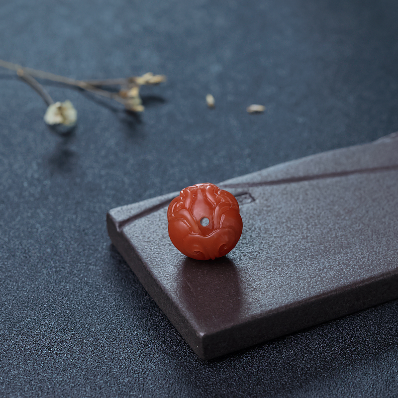 保山南红貔貅珠-红掌柜