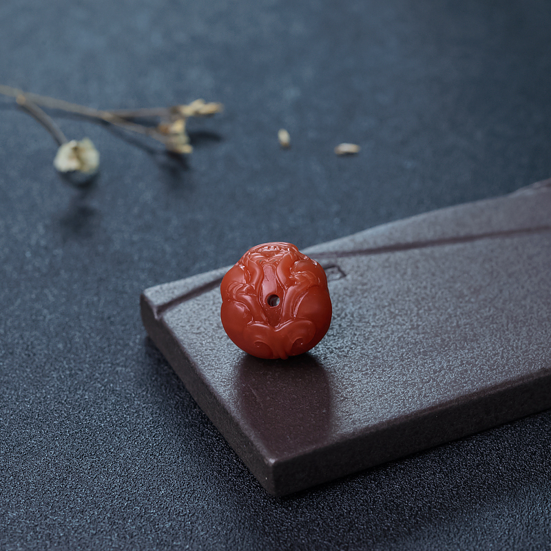 保山南红貔貅珠-红掌柜