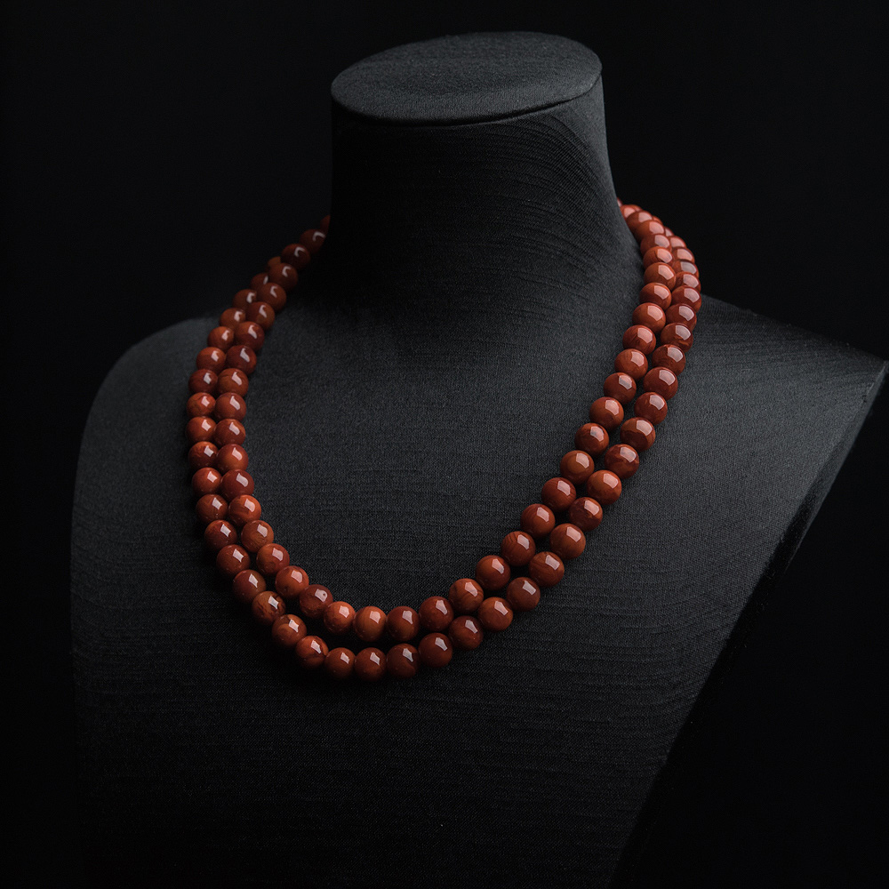 火焰纹南红108佛珠-红掌柜