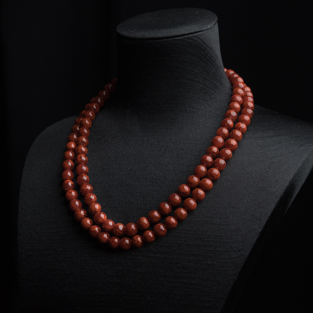 火焰纹南红108佛珠-红掌柜