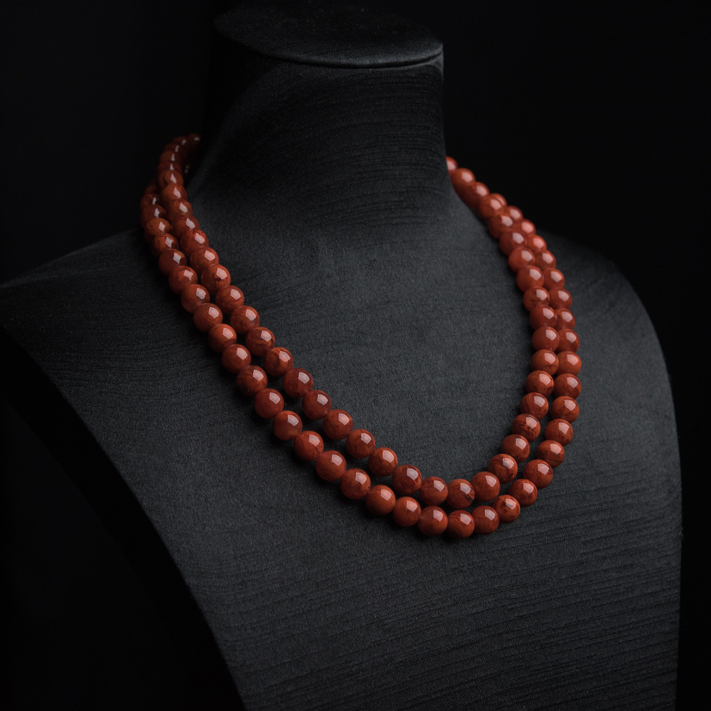 火焰纹南红佛珠-红掌柜