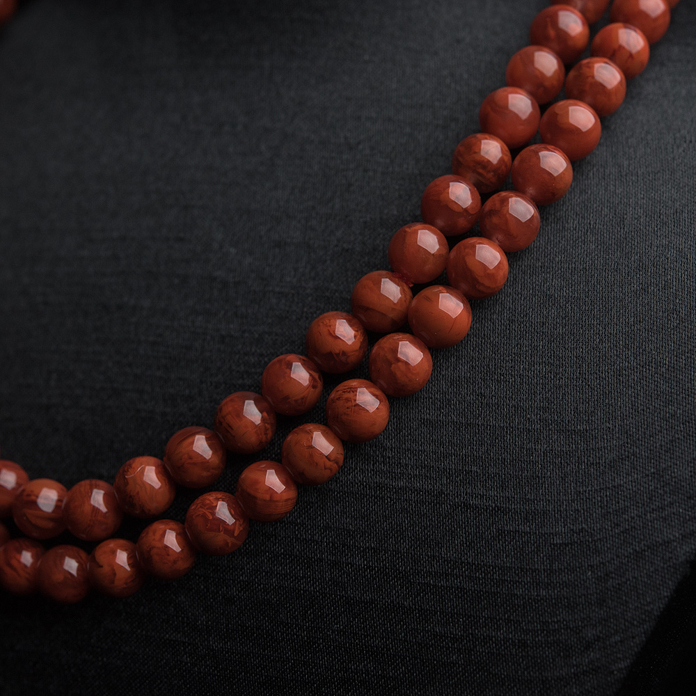 天然南红佛珠-红掌柜