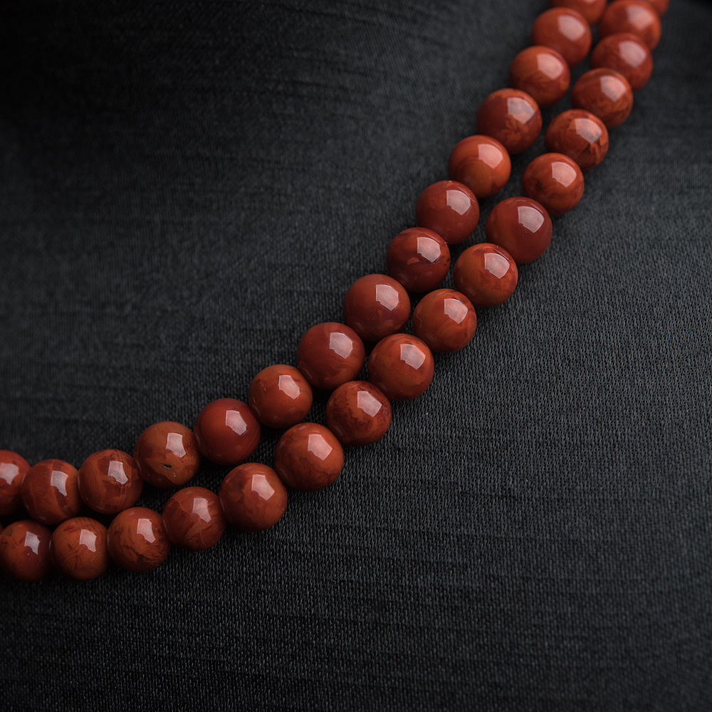 天然南红佛珠-红掌柜