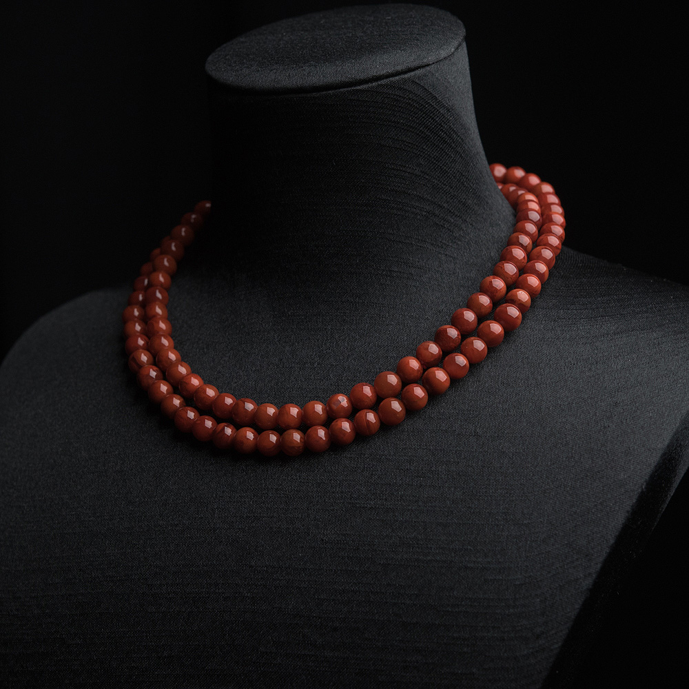 火焰纹南红108佛珠-红掌柜