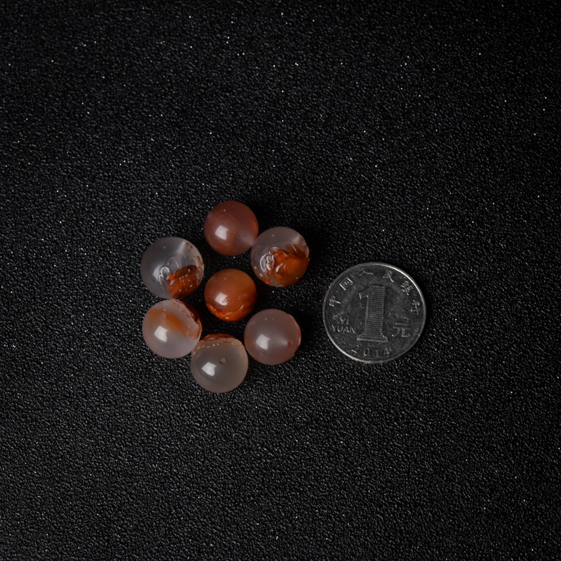 冰飘料南红圆珠-红掌柜