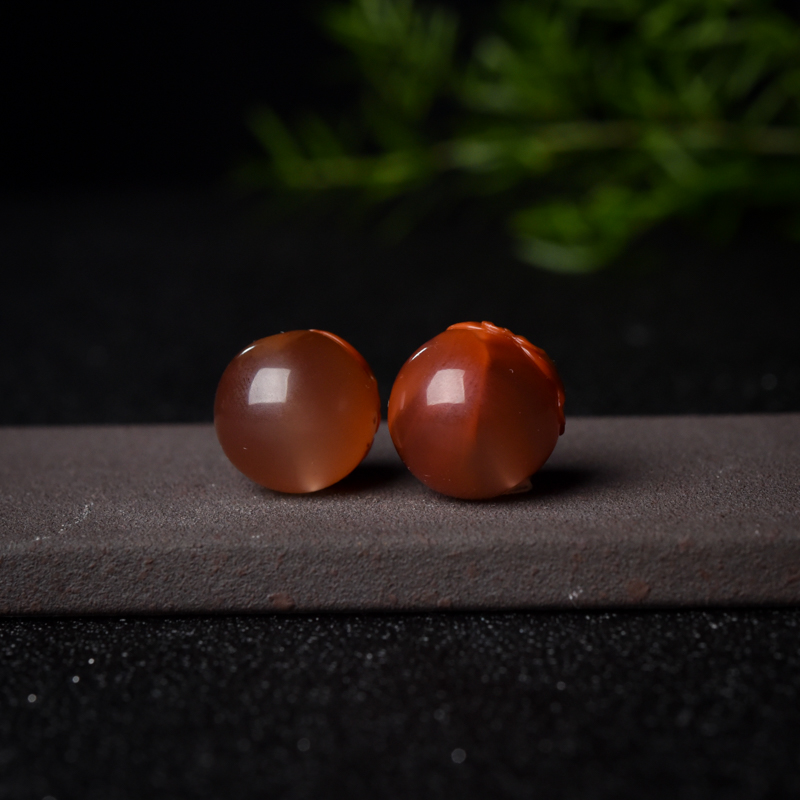 冰飘料南红雕花套装-红掌柜