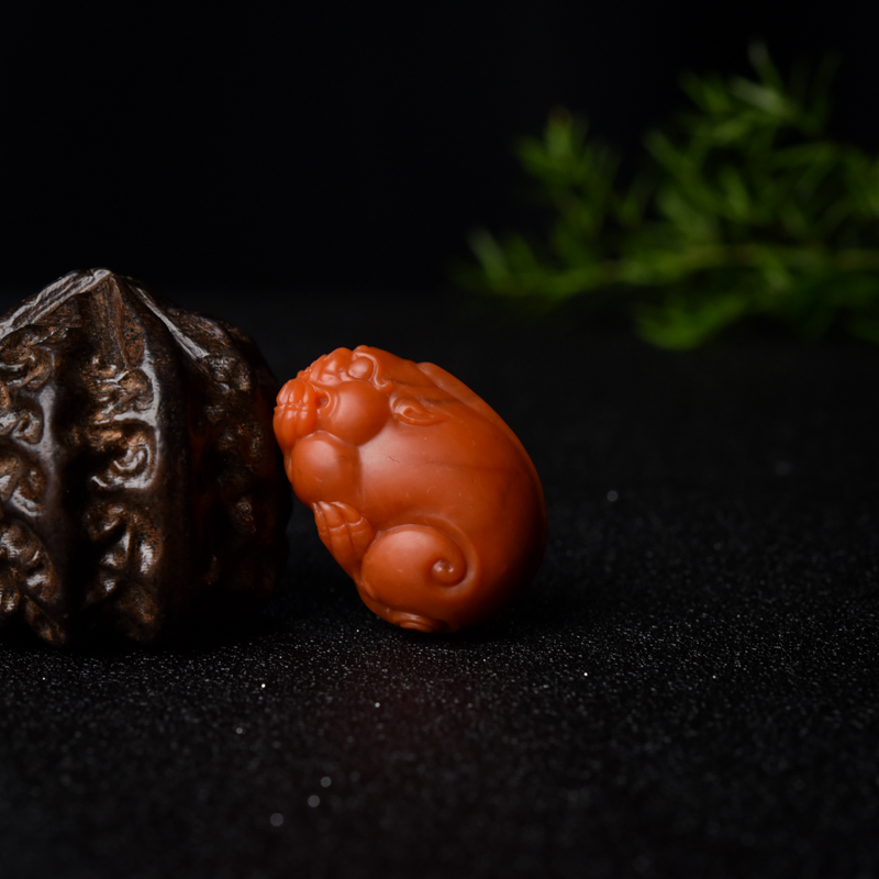 南红貔貅吊坠-红掌柜