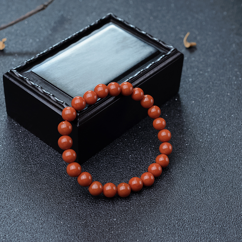 7.5mm南红手串-红掌柜