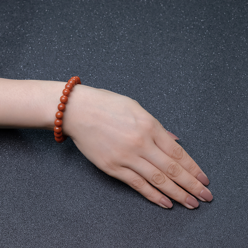 保山柿子红南红手串-红掌柜