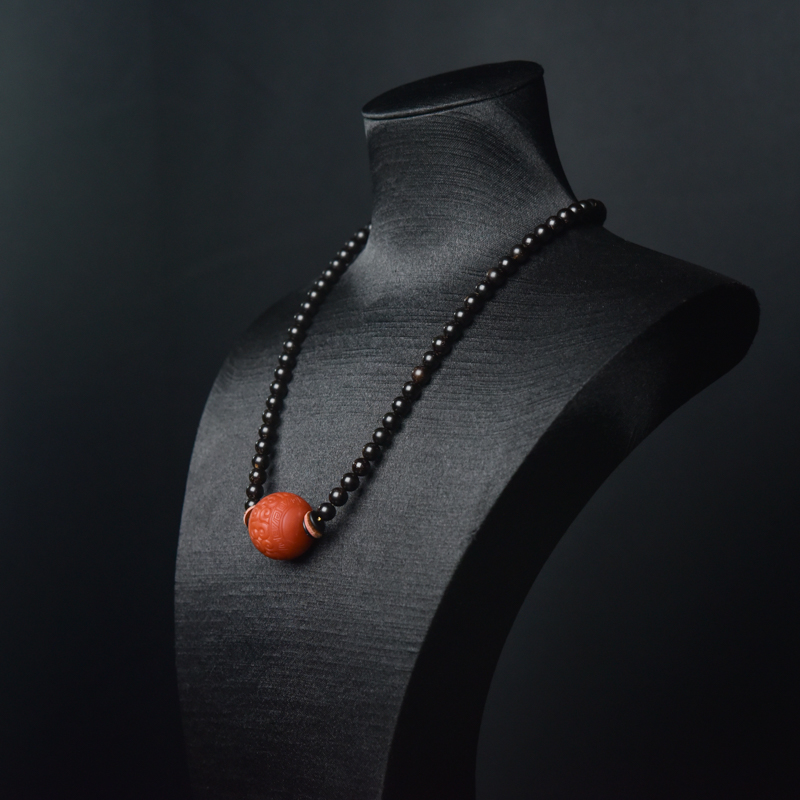 南红回纹珠项链-红掌柜