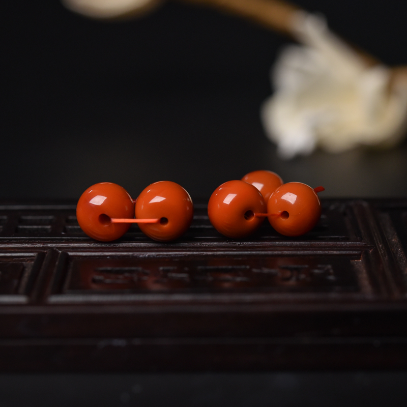 四川南红苹果珠套装(五件)-红掌柜