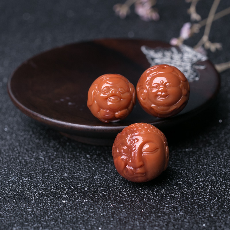 四川南红圆珠配件套装-红掌柜