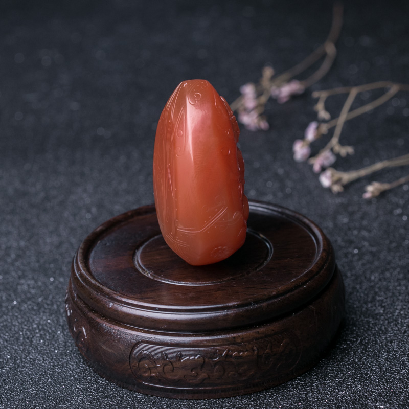 南红普贤菩萨吊坠-红掌柜